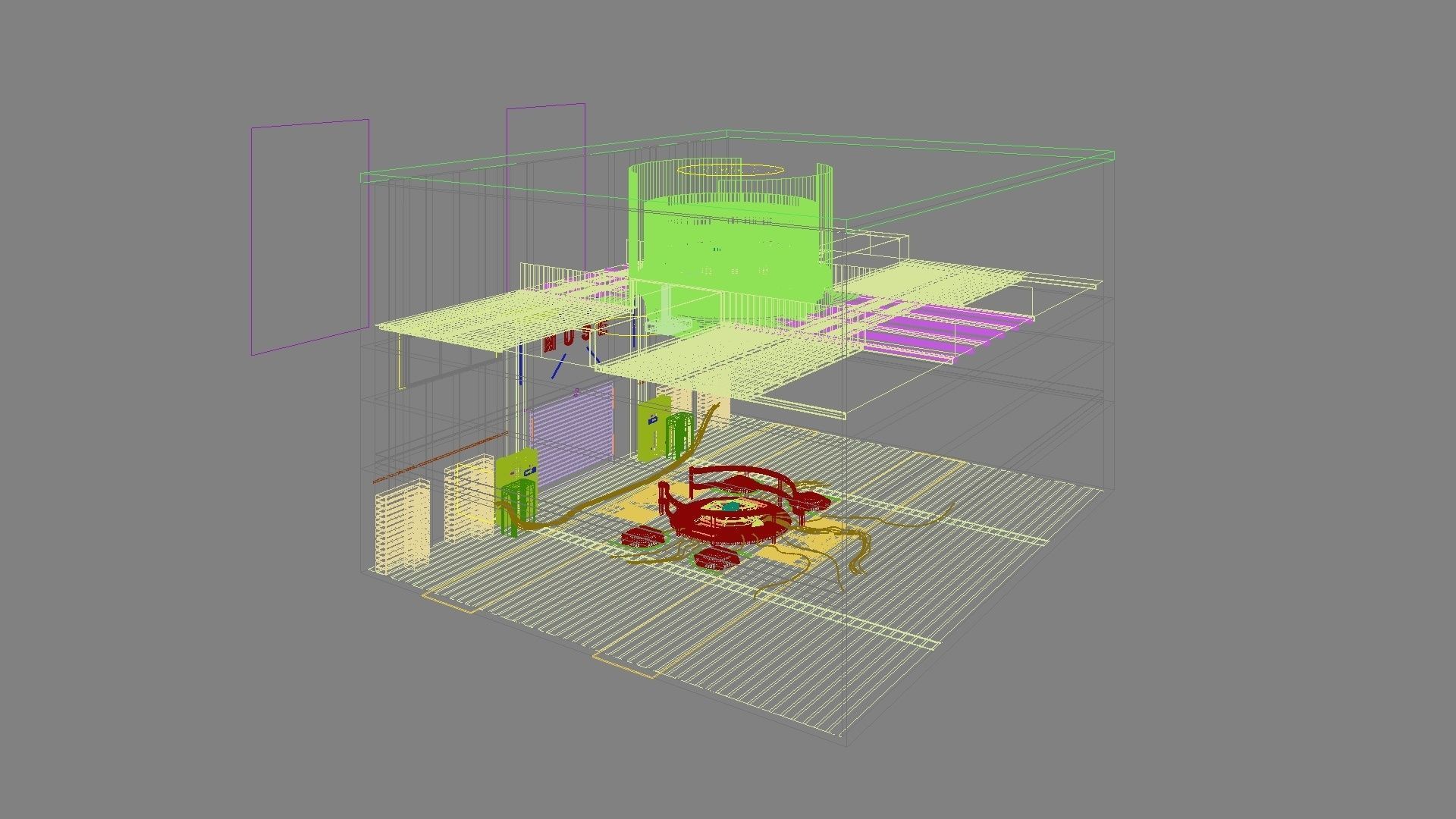 Sci-fi exhibition stand The Muse 3D model_11