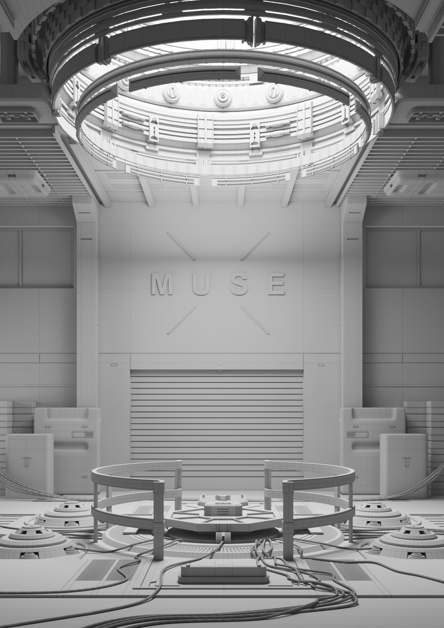 Sci-fi exhibition stand The Muse 3D model_3