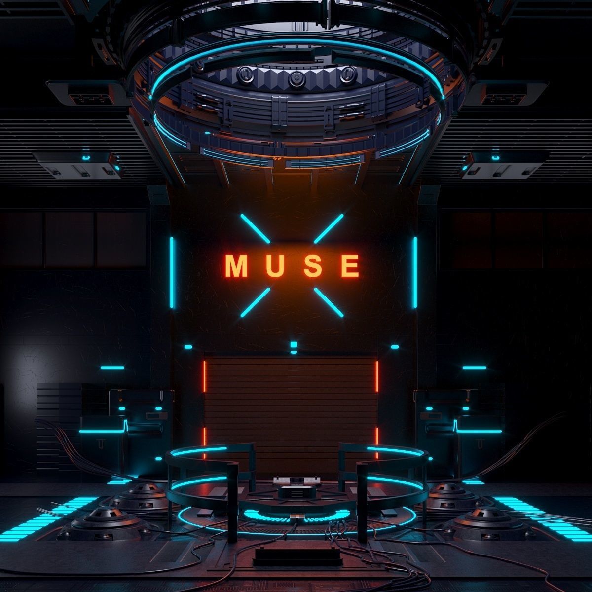Sci-fi exhibition stand The Muse 3D model_6