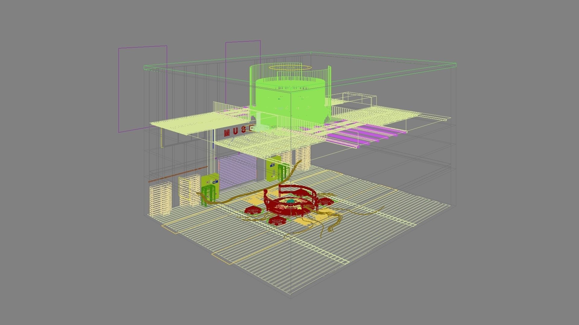 Sci-fi exhibition stand The Muse 3D model_25