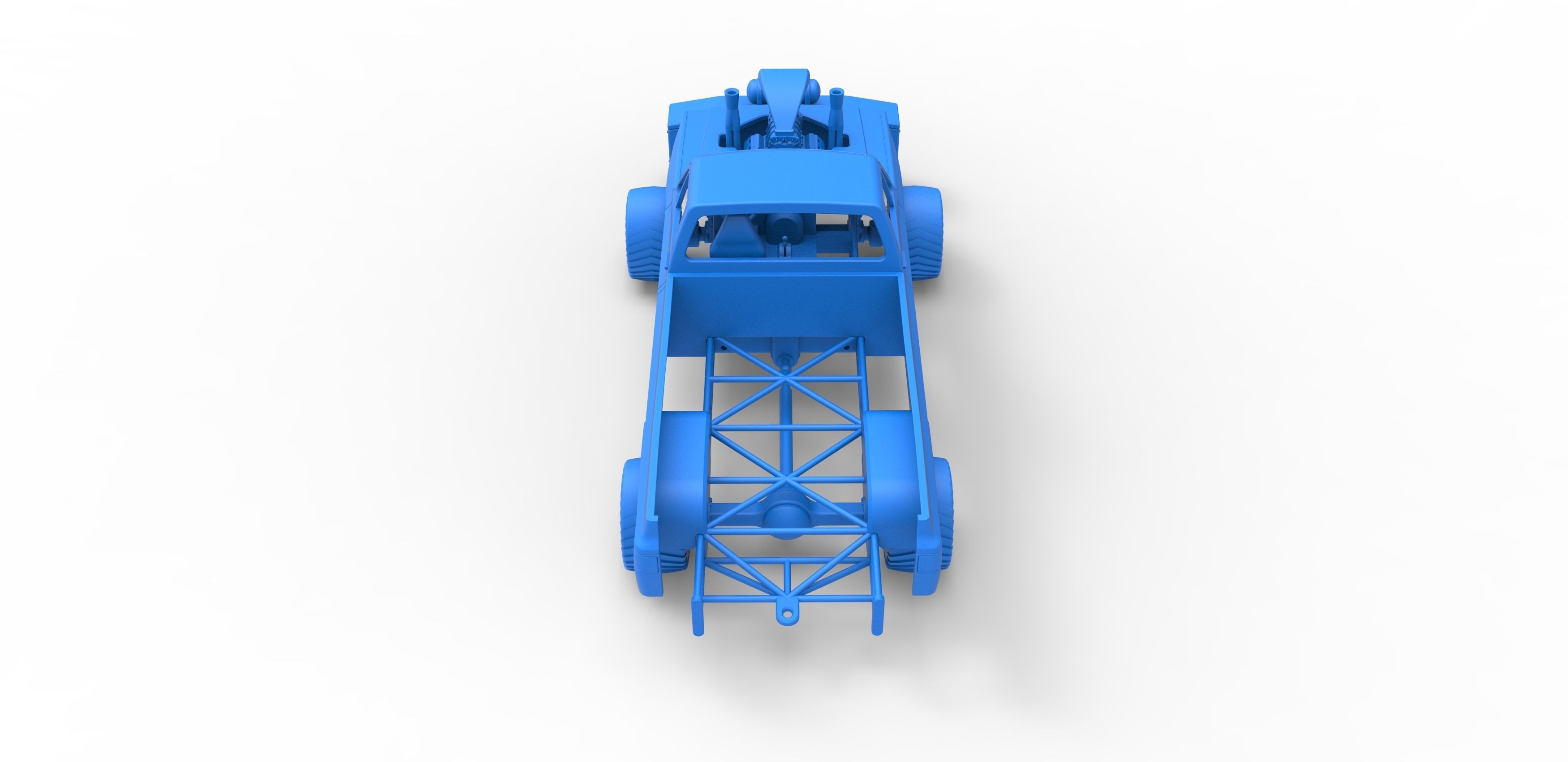 Pulling truck 4wd Scale 1 to 25 3D print model_26