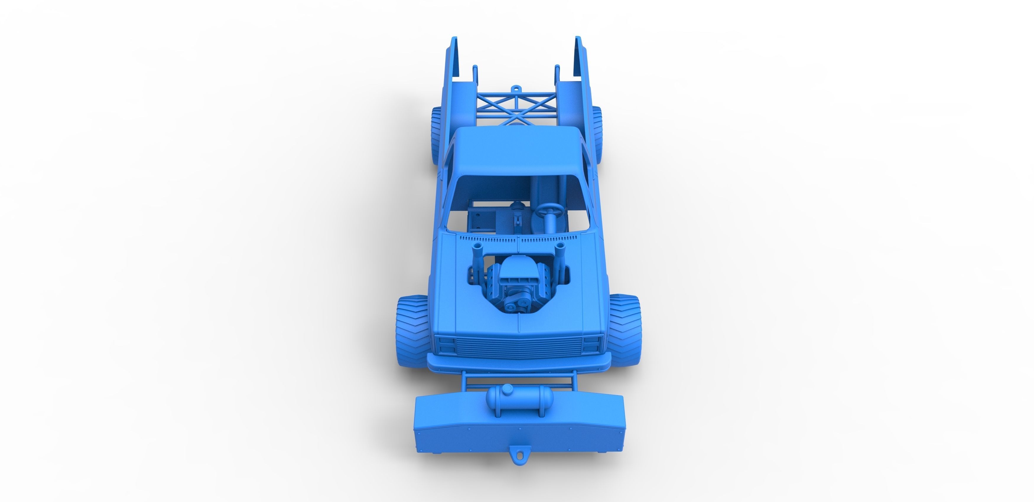 Pulling truck 4wd Scale 1 to 25 3D print model_19