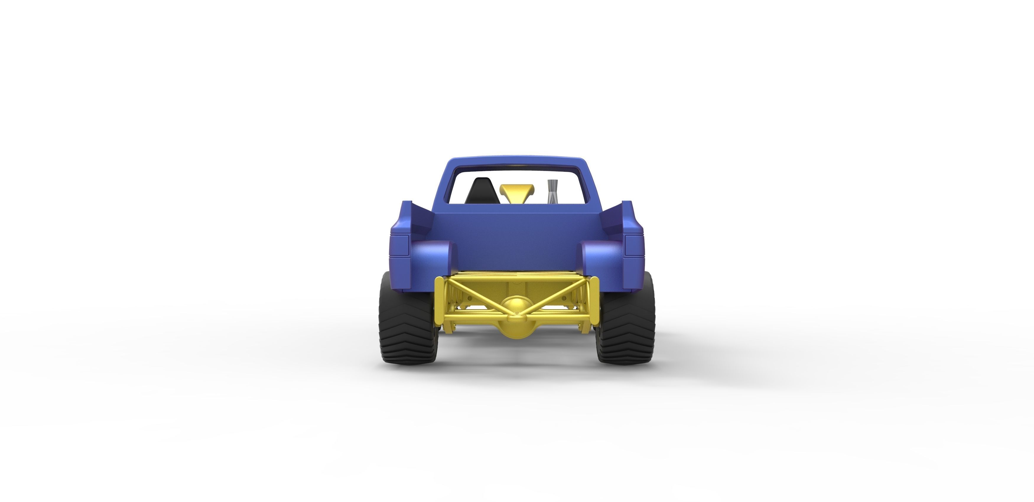 Pulling truck 4wd Scale 1 to 25 3D print model_14