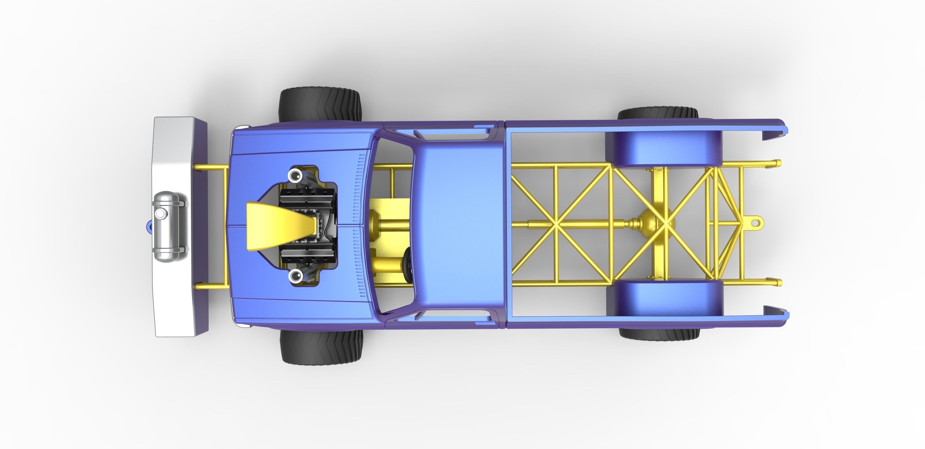 Pulling truck 4wd Scale 1 to 25 3D print model_10
