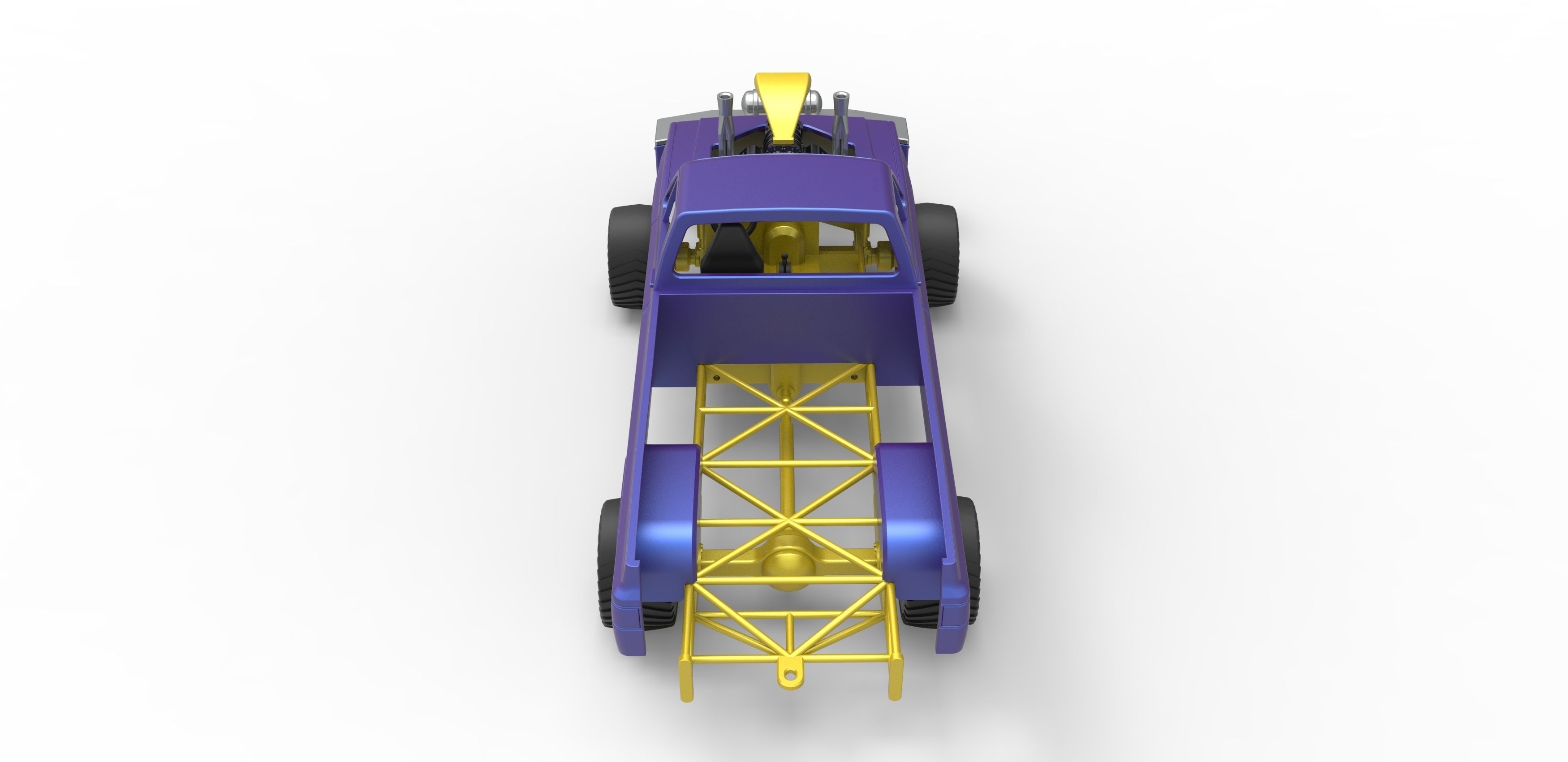 Pulling truck 4wd Scale 1 to 25 3D print model_13