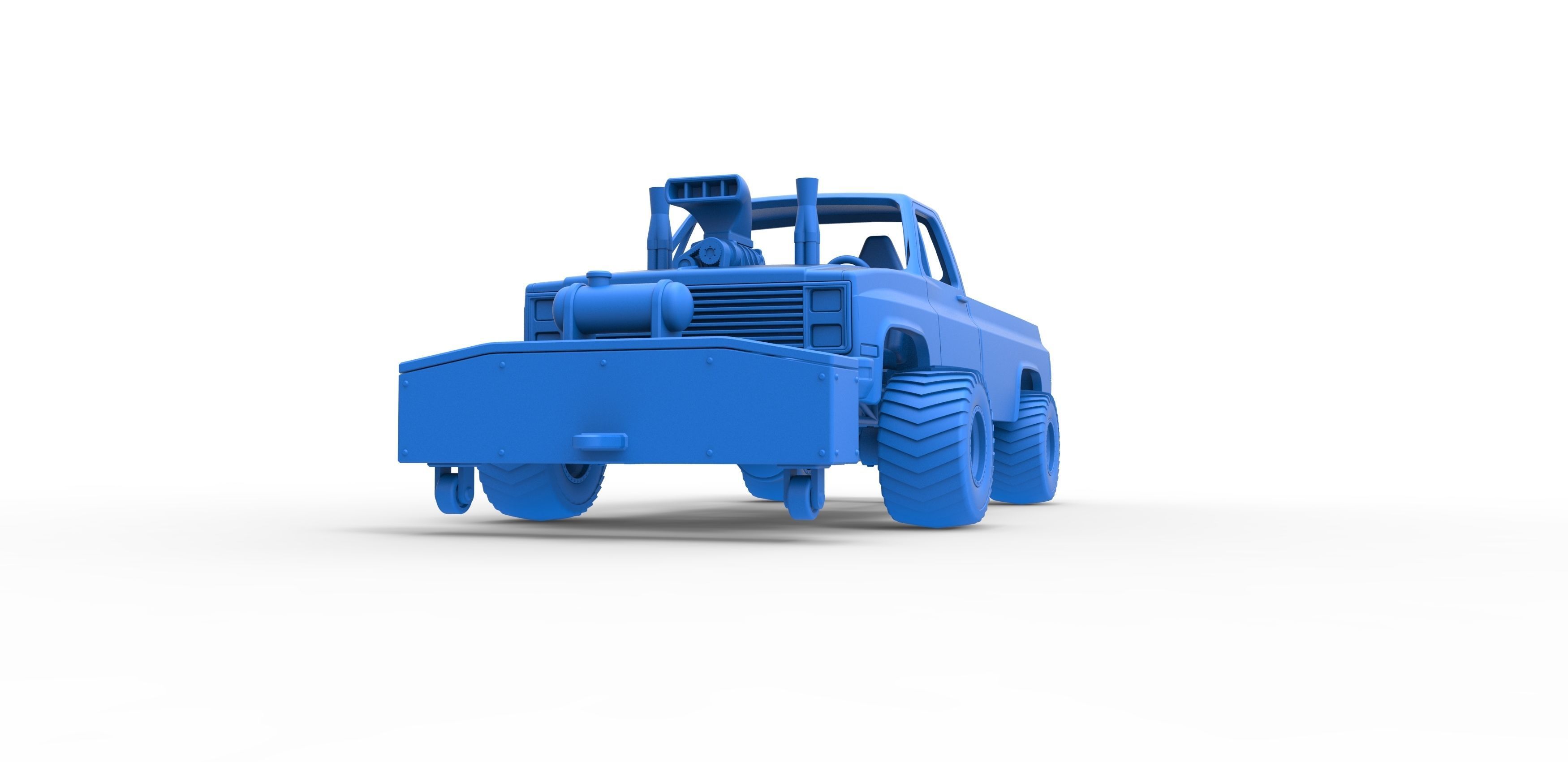Pulling truck 4wd Scale 1 to 25 3D print model_18