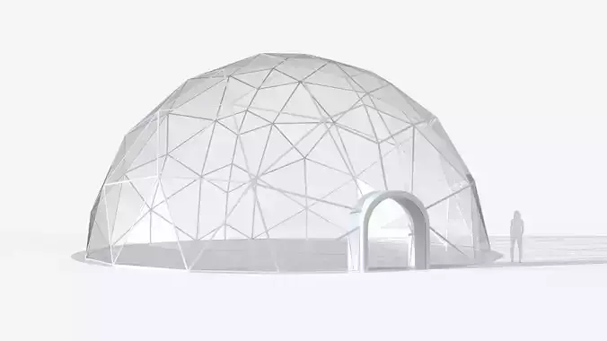 Geodesic Dome Tent 15m Diameter 3D model