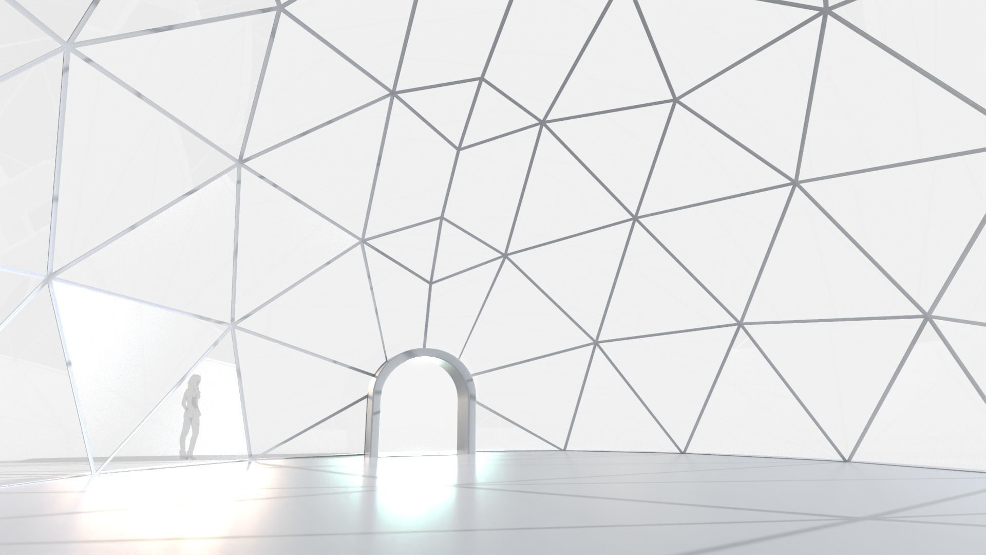 Geodesic Dome Tent 15m Diameter 3D model_4