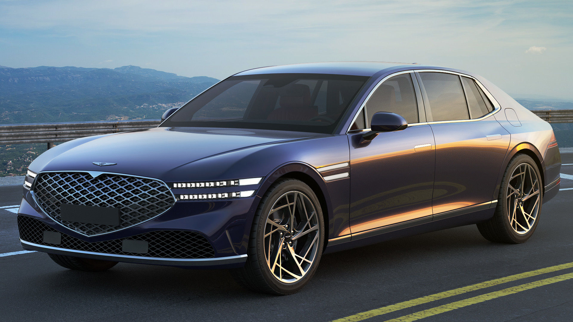 Genesis G90 2023 3D model_19