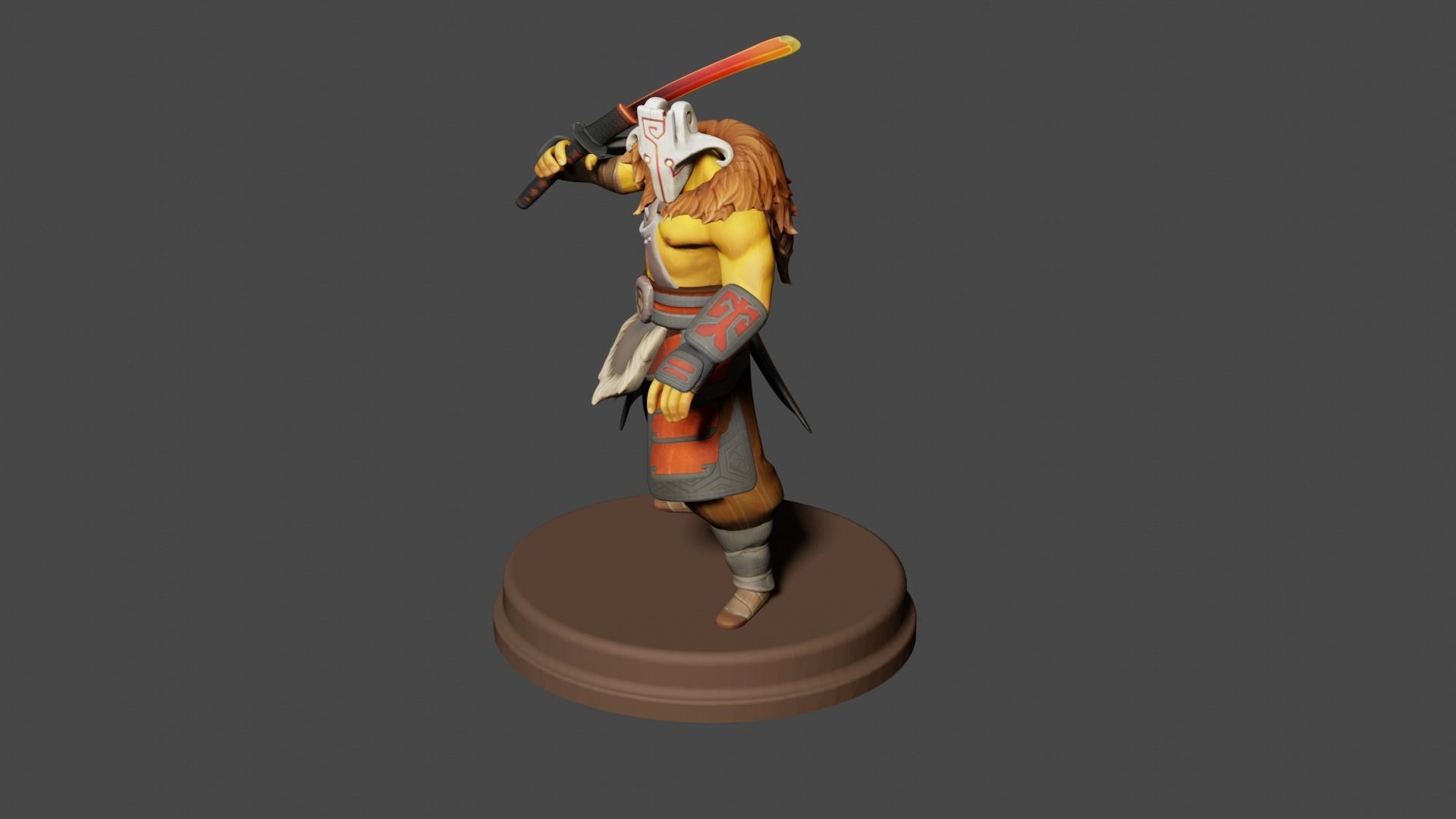 Juggernaut from Dota 2 Low-poly 3D model_1