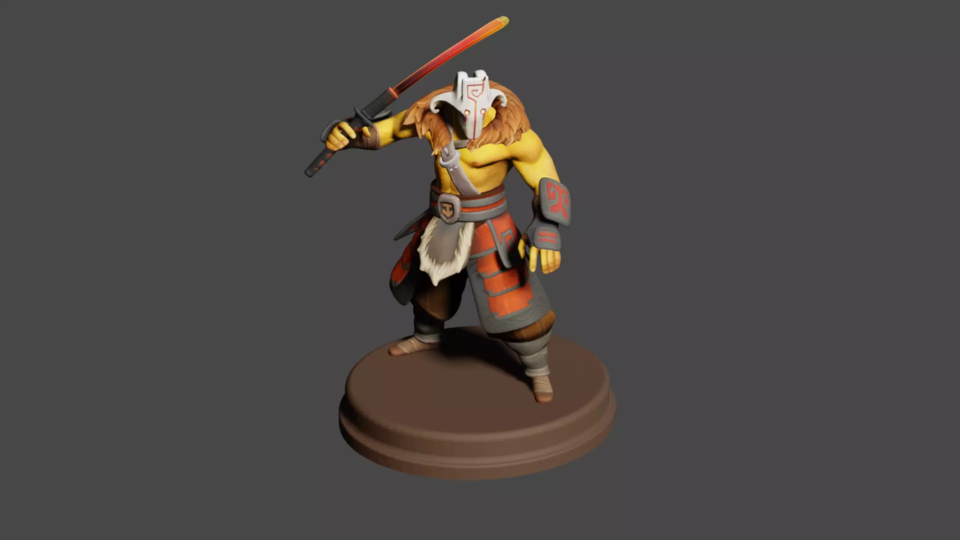 Juggernaut from Dota 2 Low-poly 3D model_0