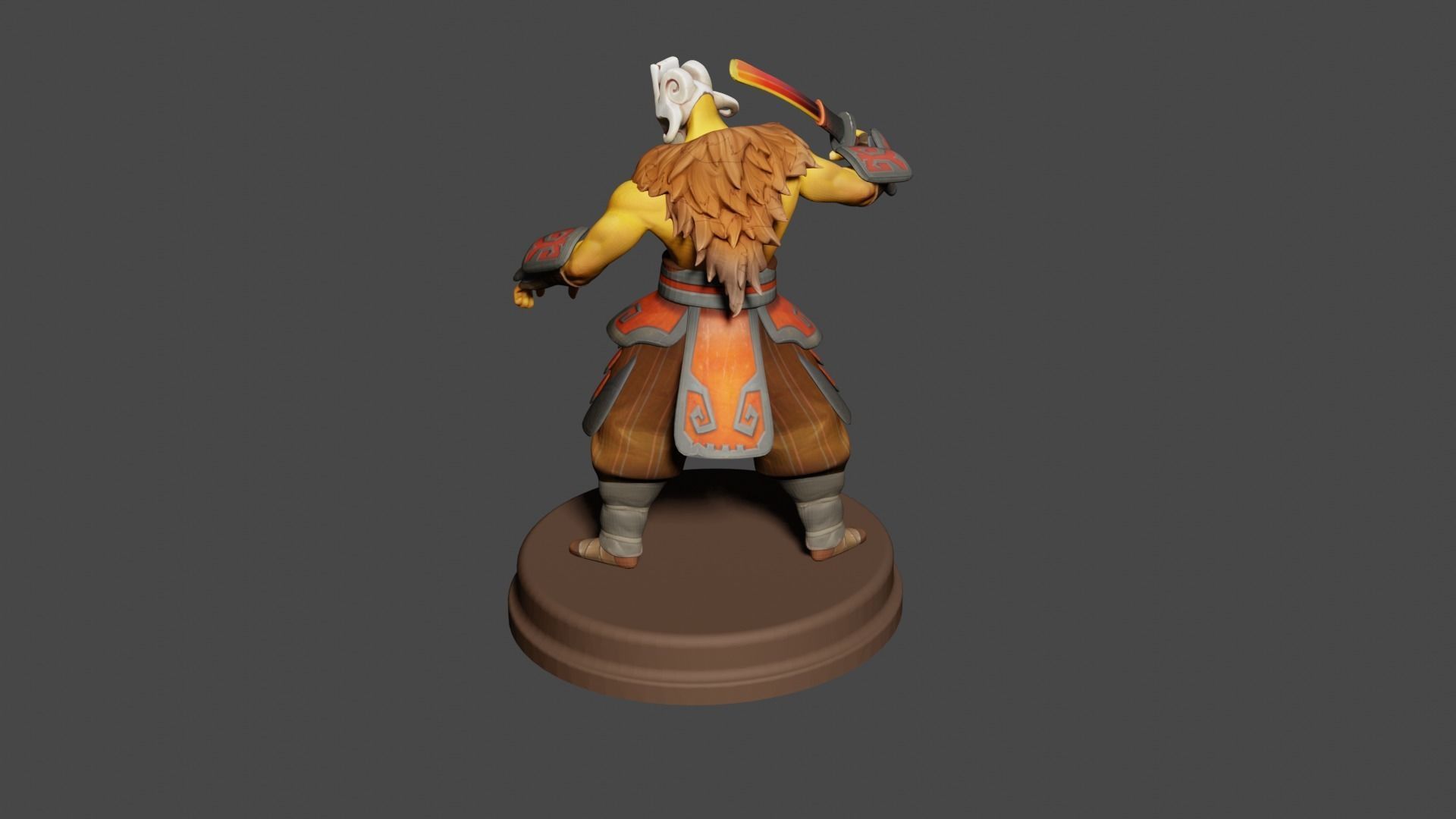 Juggernaut from Dota 2 Low-poly 3D model_2