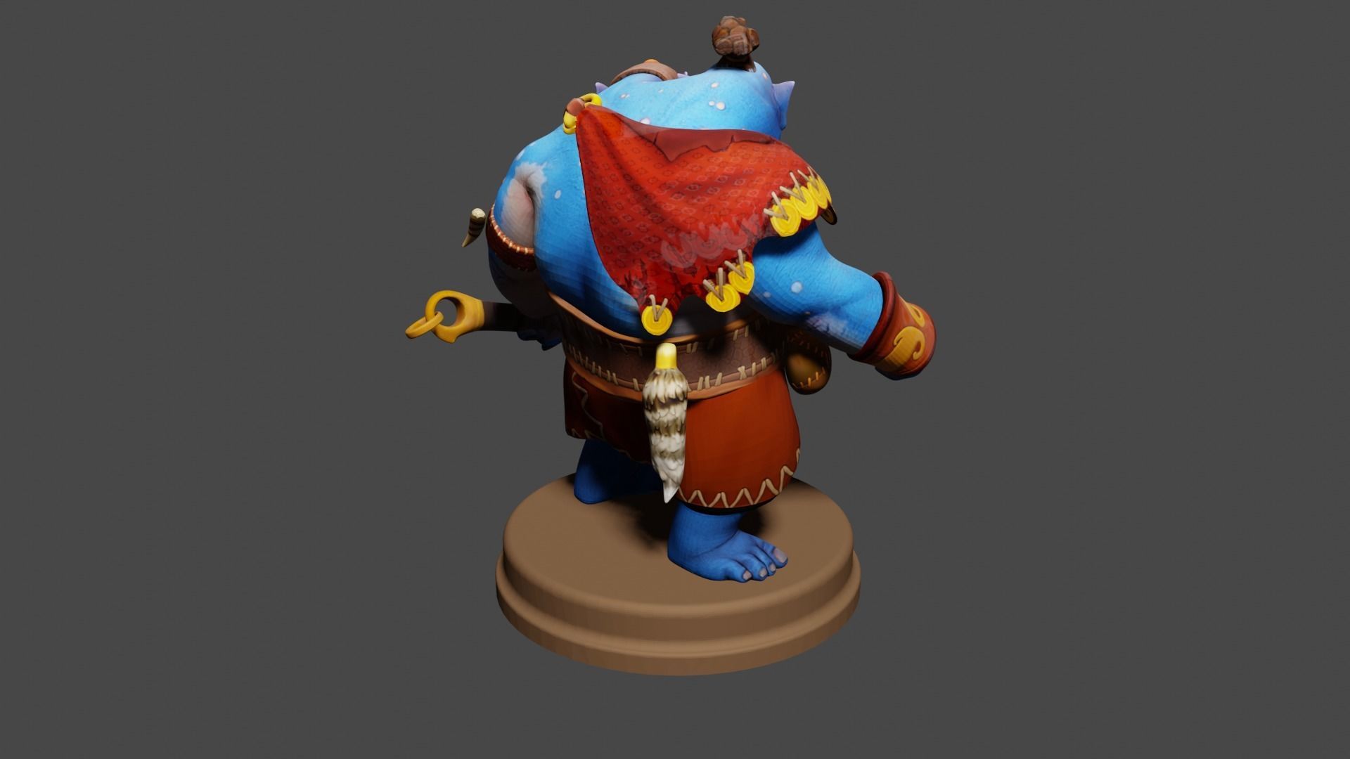 Ogre Magi from Dota2 Low-poly 3D model Low-poly 3D model_2