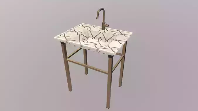 Washbasin 3D Model AR VR
