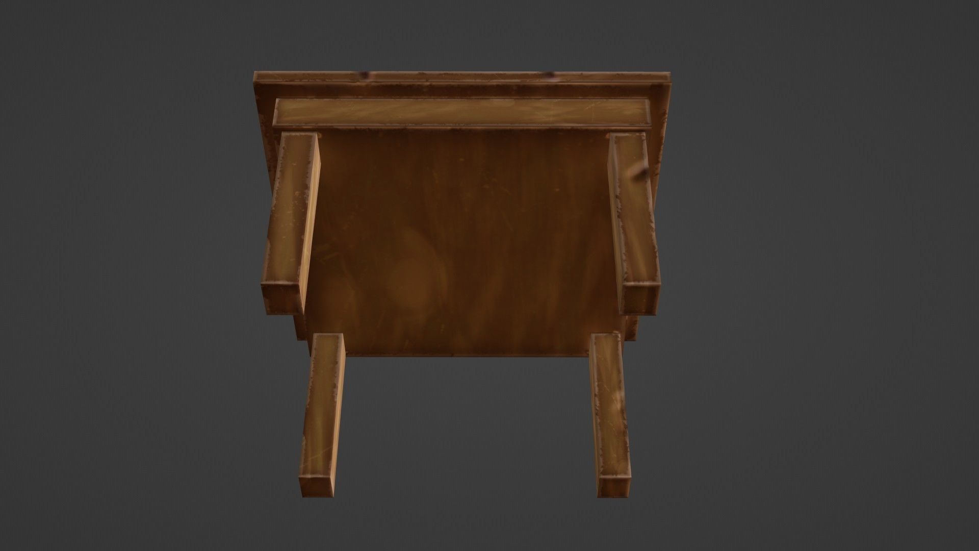 Low Poly Stylized Table Free low-poly 3D model_2