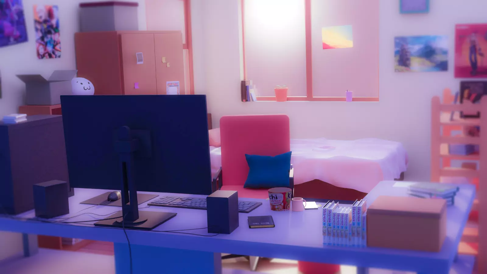 Diorama Room Low-poly 3D model_0
