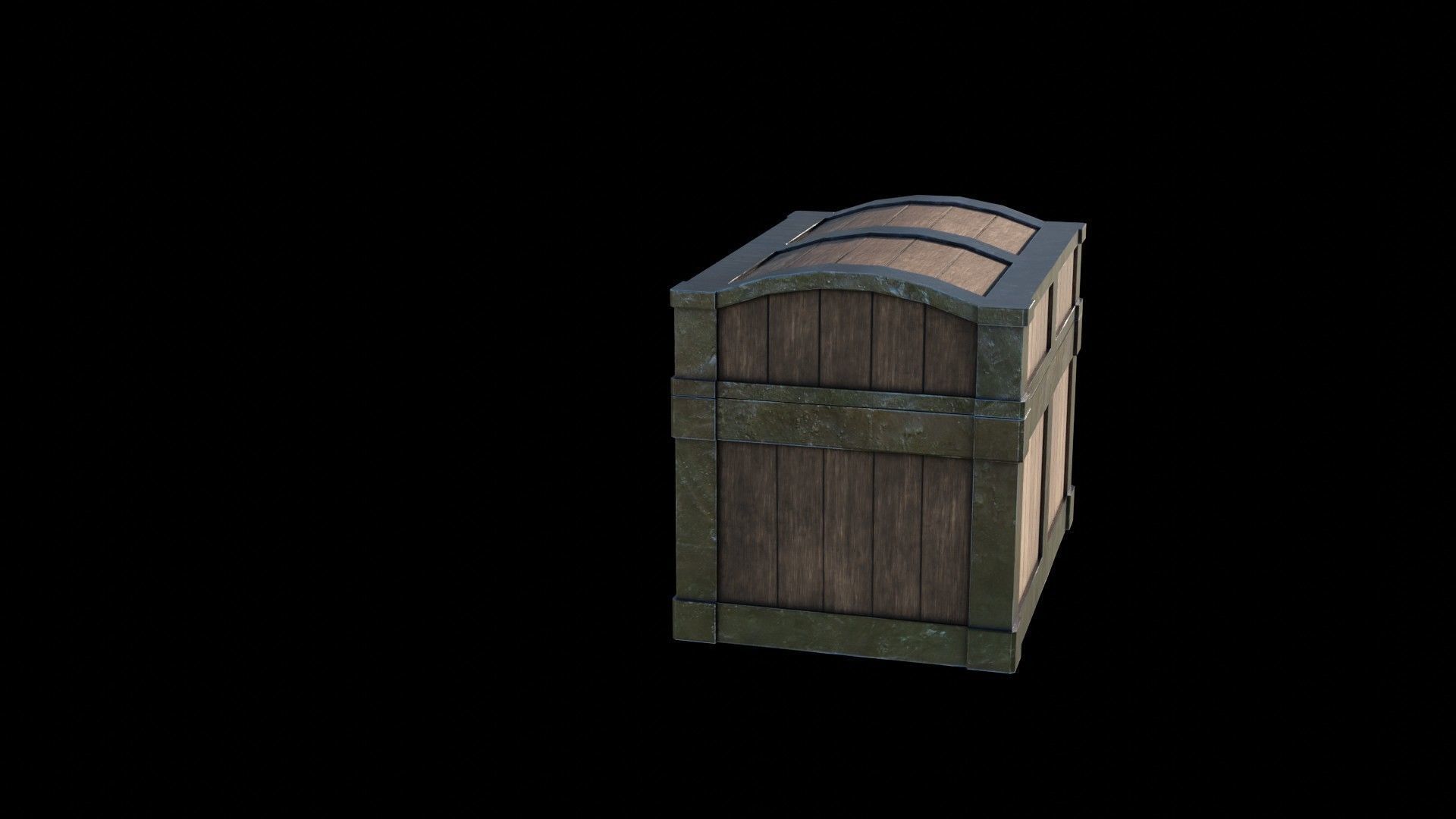 A low-poly chest wooden box free VR / AR / low-poly 3D model | CGTrader