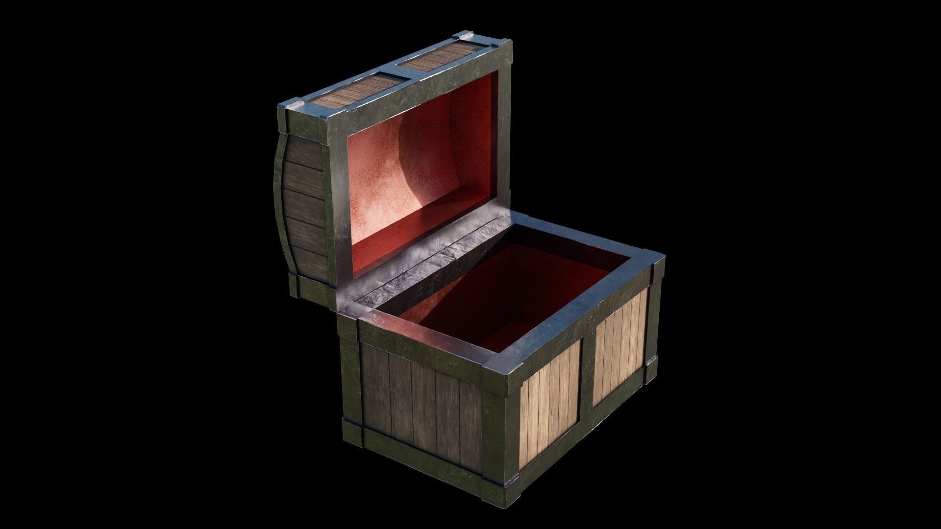A low-poly chest wooden box free VR / AR / low-poly 3D model | CGTrader