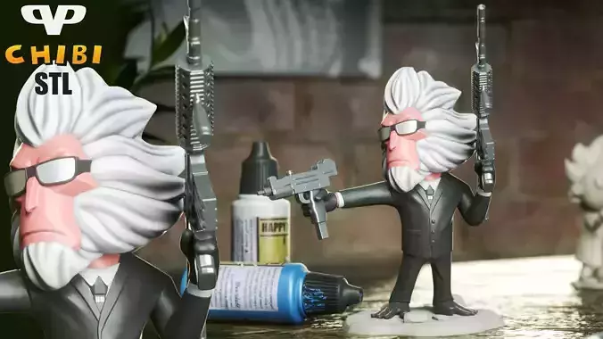 Hit-Monkey Chibi STL for 3D Printing ChibiSTL 3DXM