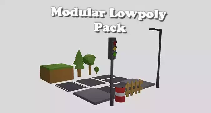 Modular Lowpoly Pack Free 3D model