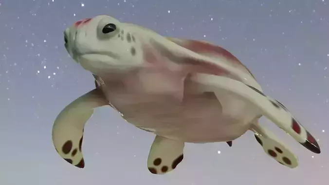 Sea turtle Low-poly 3D model