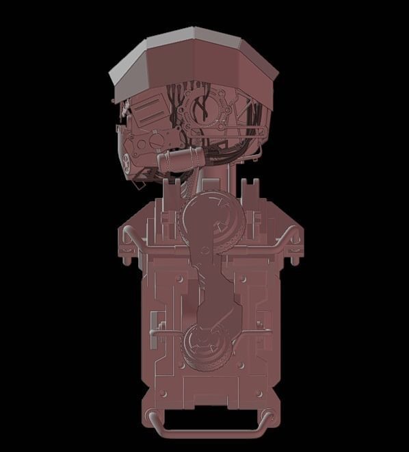 SCIFI ROBOT - HUMANOID CONCEPT Low-poly 3D model_8