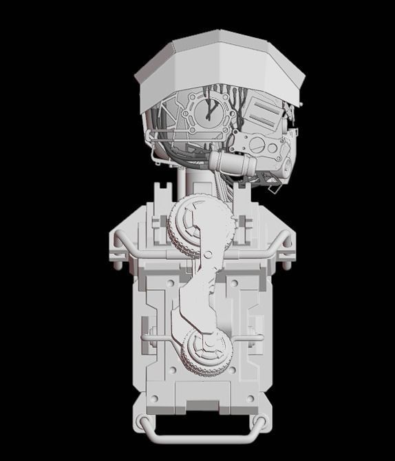 SCIFI ROBOT - HUMANOID CONCEPT Low-poly 3D model_7