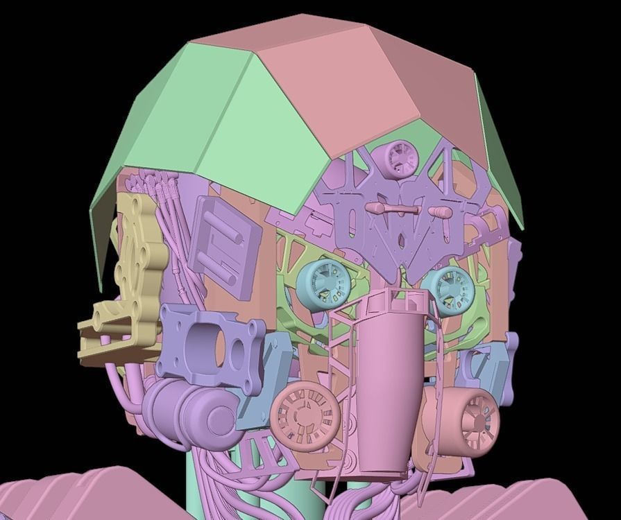 SCIFI ROBOT - HUMANOID CONCEPT Low-poly 3D model_13