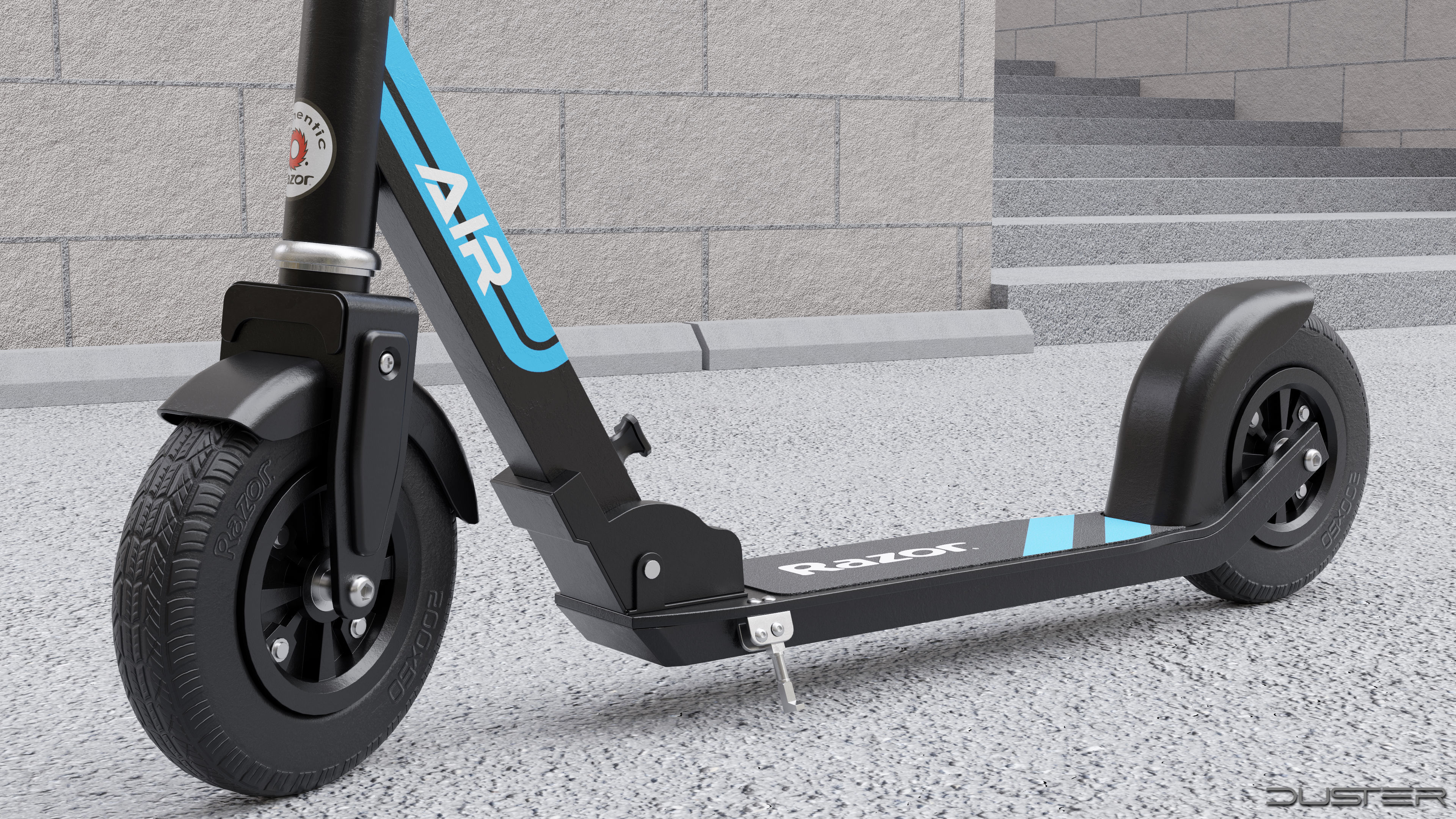 Razor kick scooter Low-poly 3D model_4