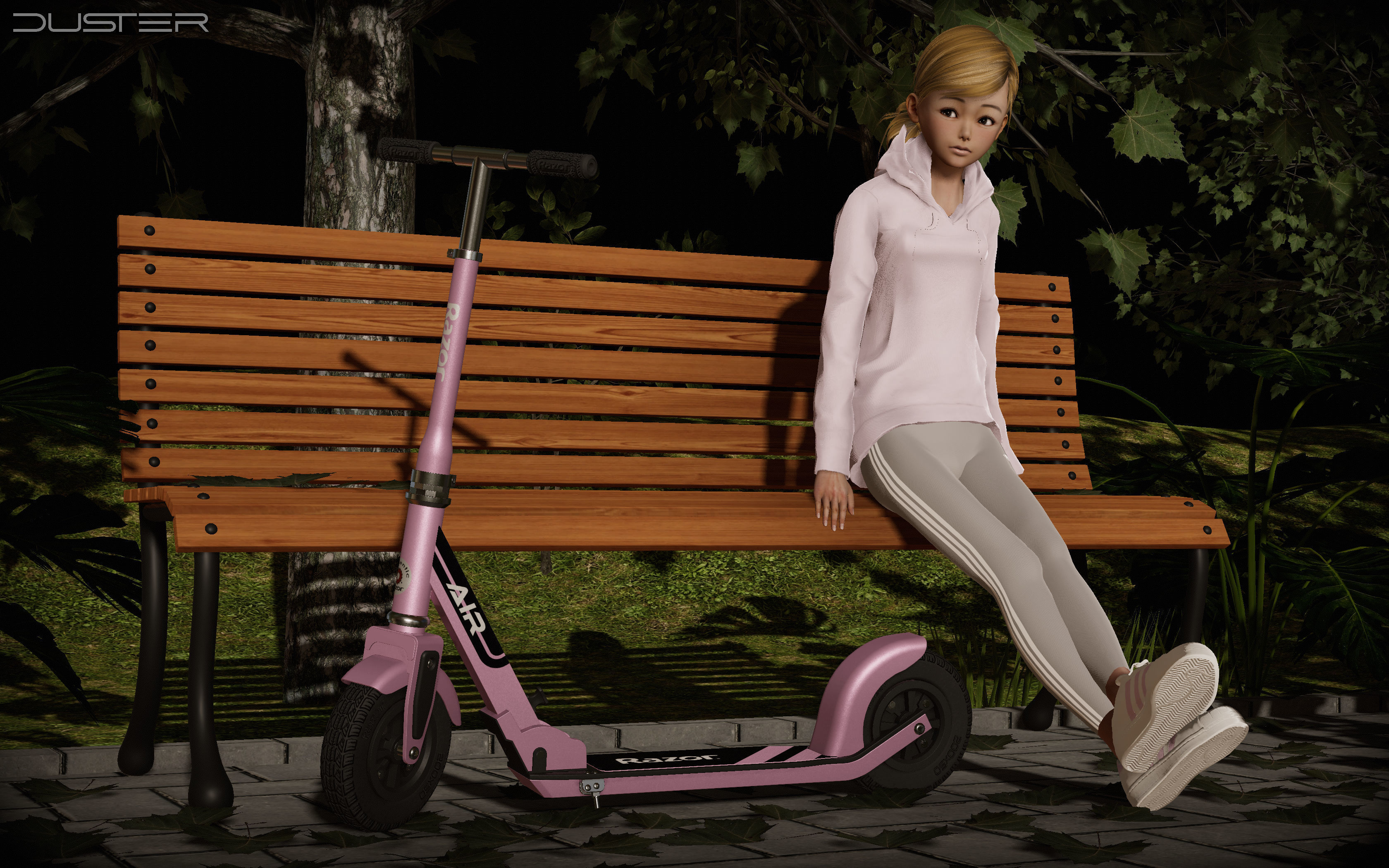 Razor kick scooter Low-poly 3D model_18