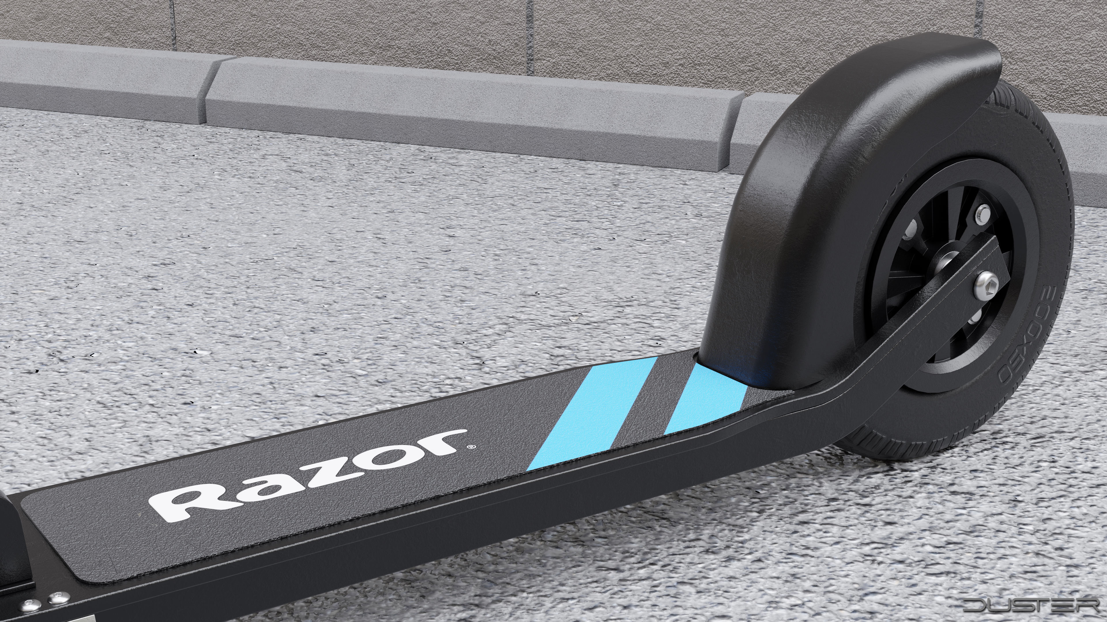 Razor kick scooter Low-poly 3D model_3