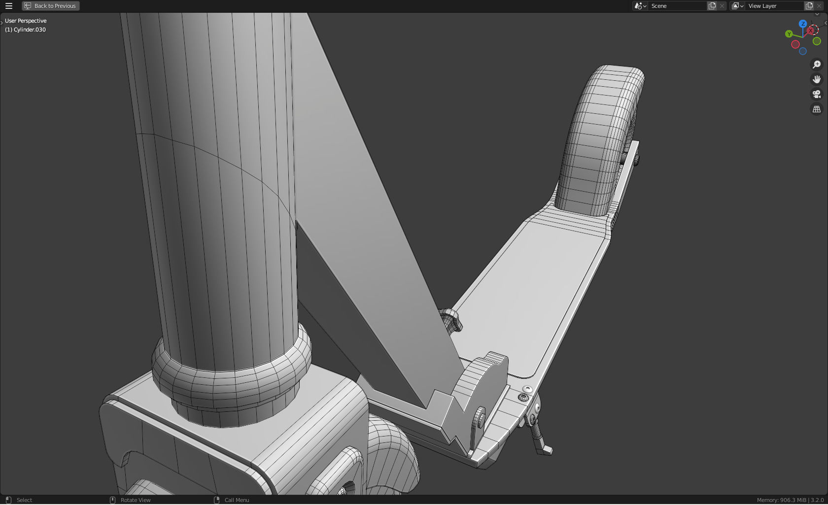 Razor kick scooter Low-poly 3D model_15