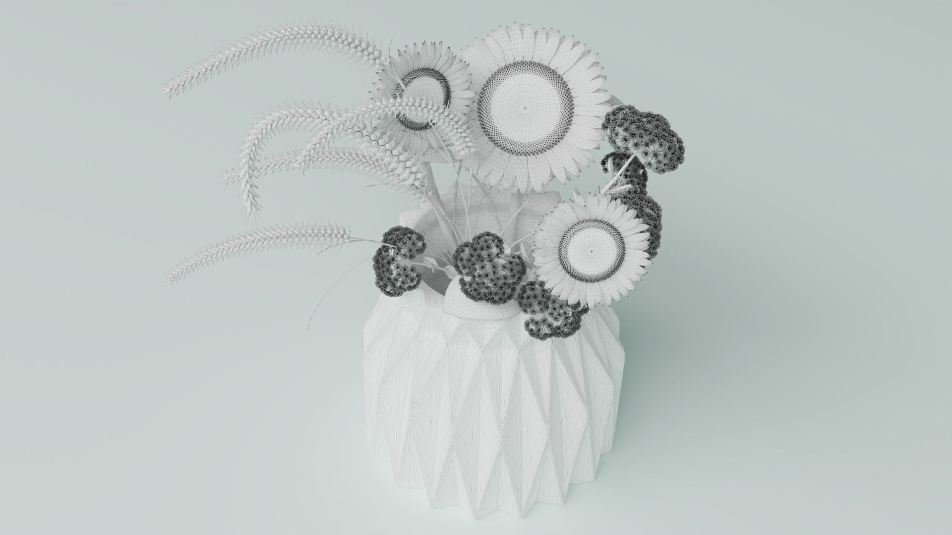 Flowers composition 05 3D model_5