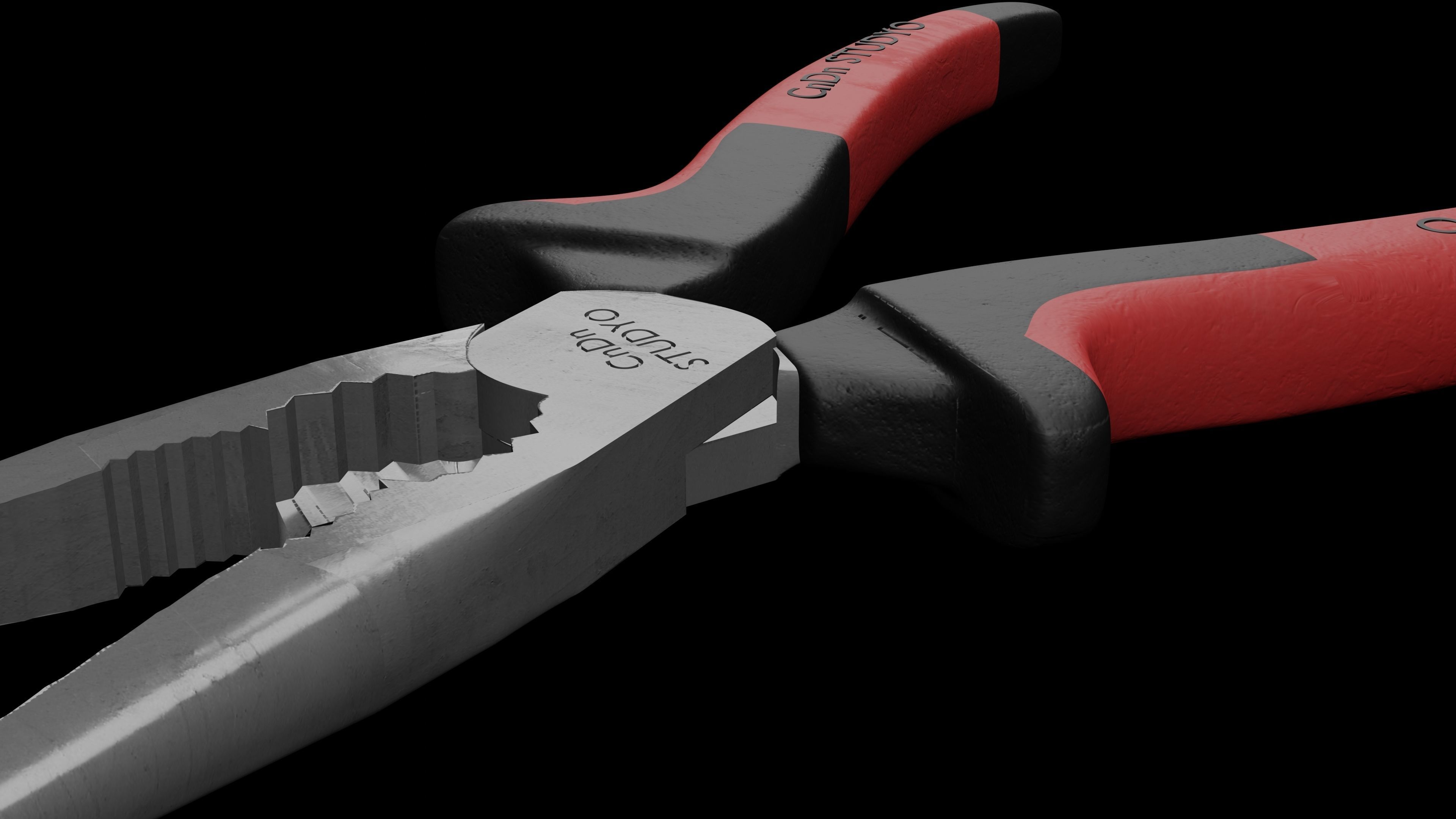 needle nose pliers 3D model_2
