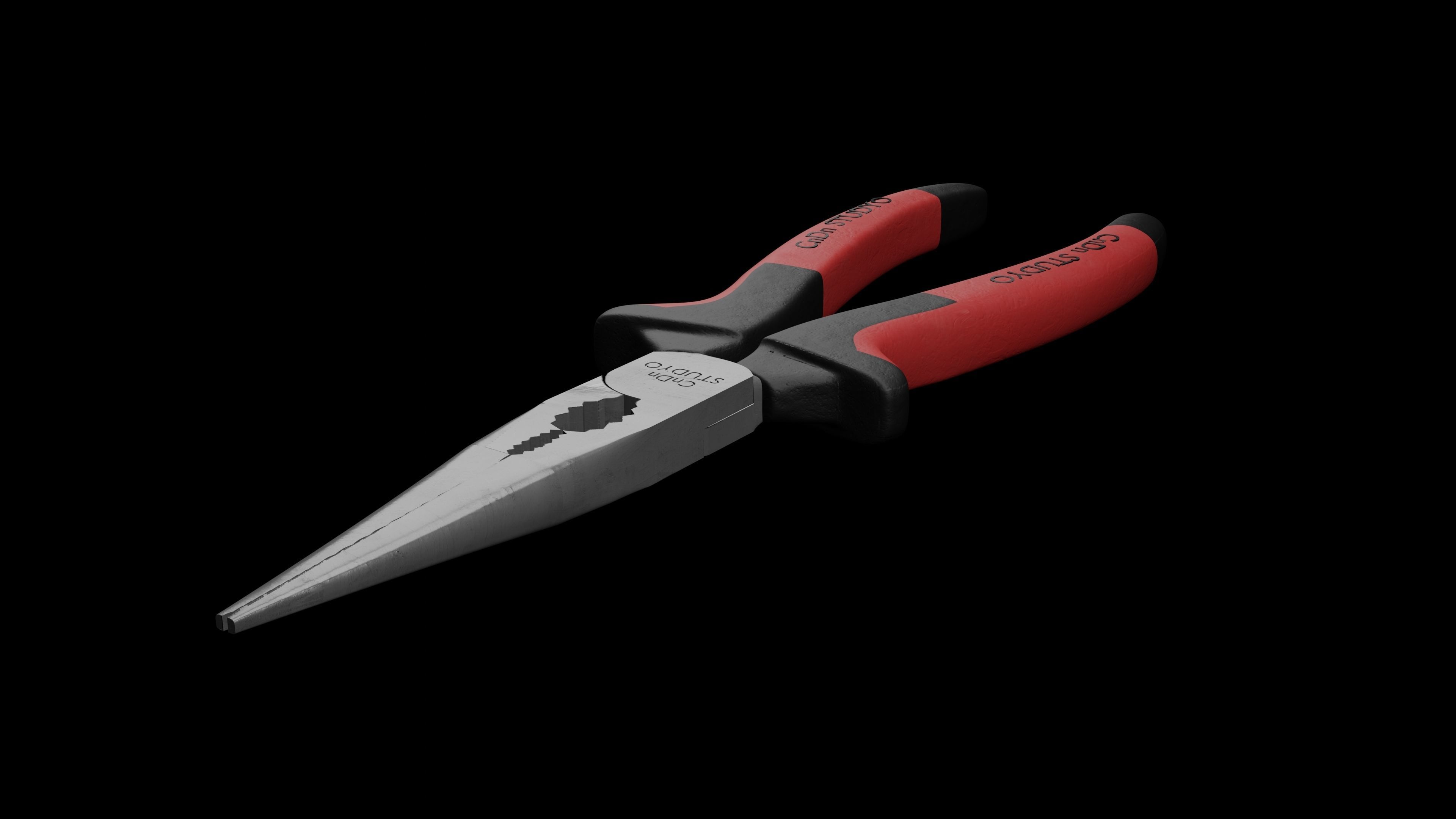 needle nose pliers 3D model_3