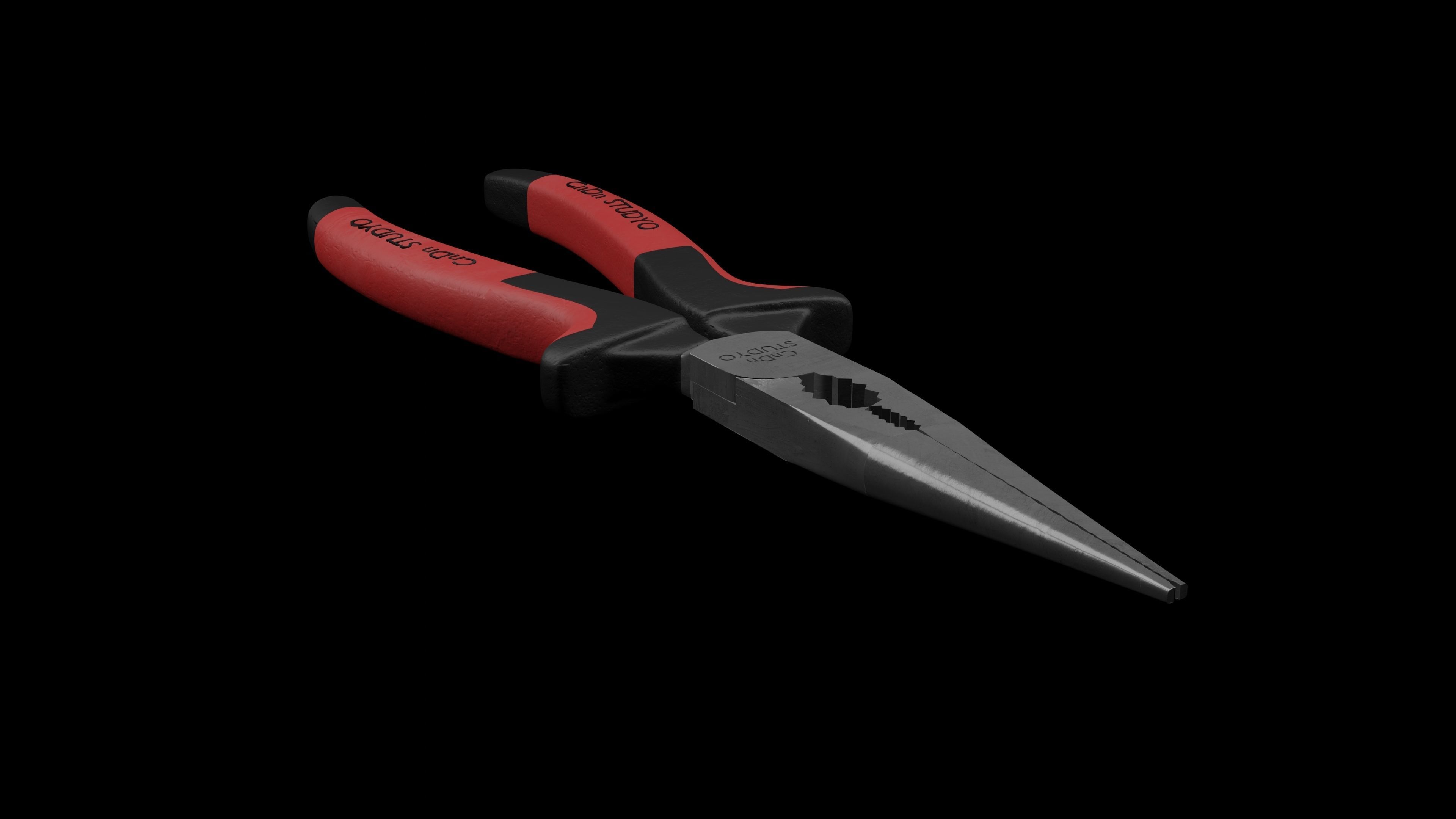 needle nose pliers 3D model_4