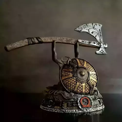 God Of War Controller Stand PS4  PS5 3D print model