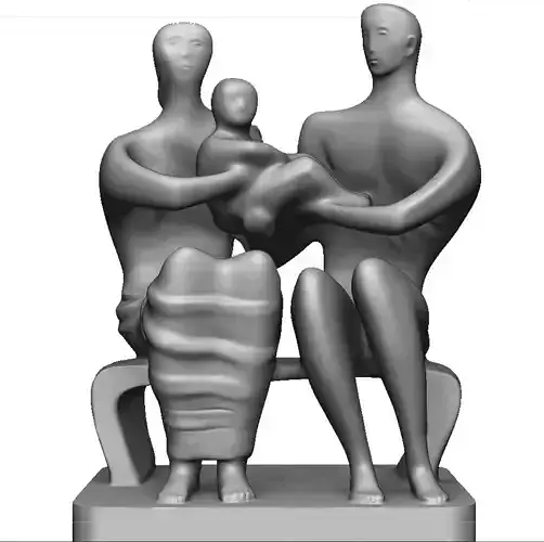 HOLY FAMILY GROUP by Henry Moore 3D print model