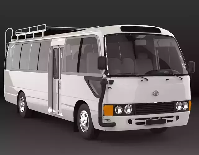 TOYOTA COASTER  Low-poly 3D model