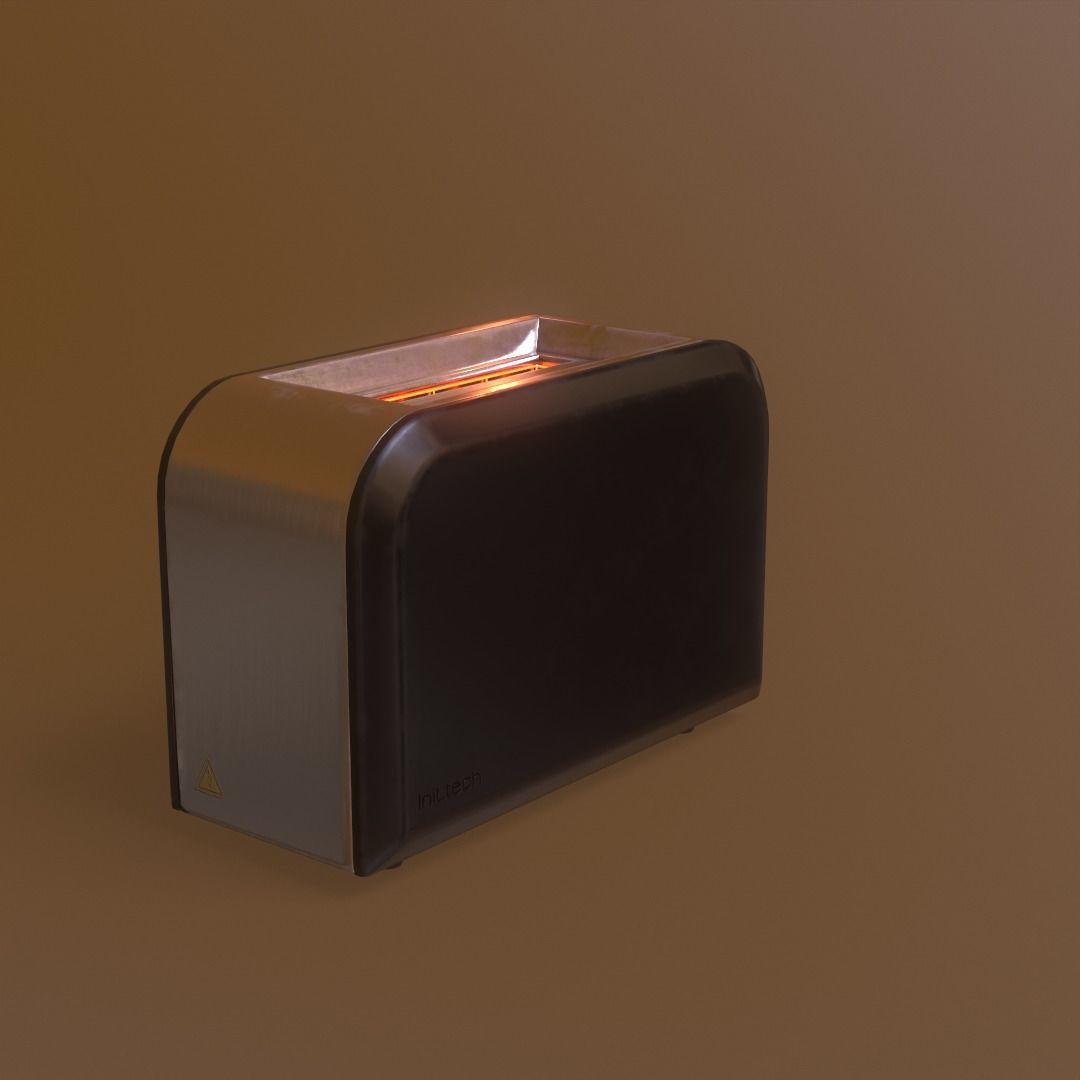 Toaster game ready 3D model_10