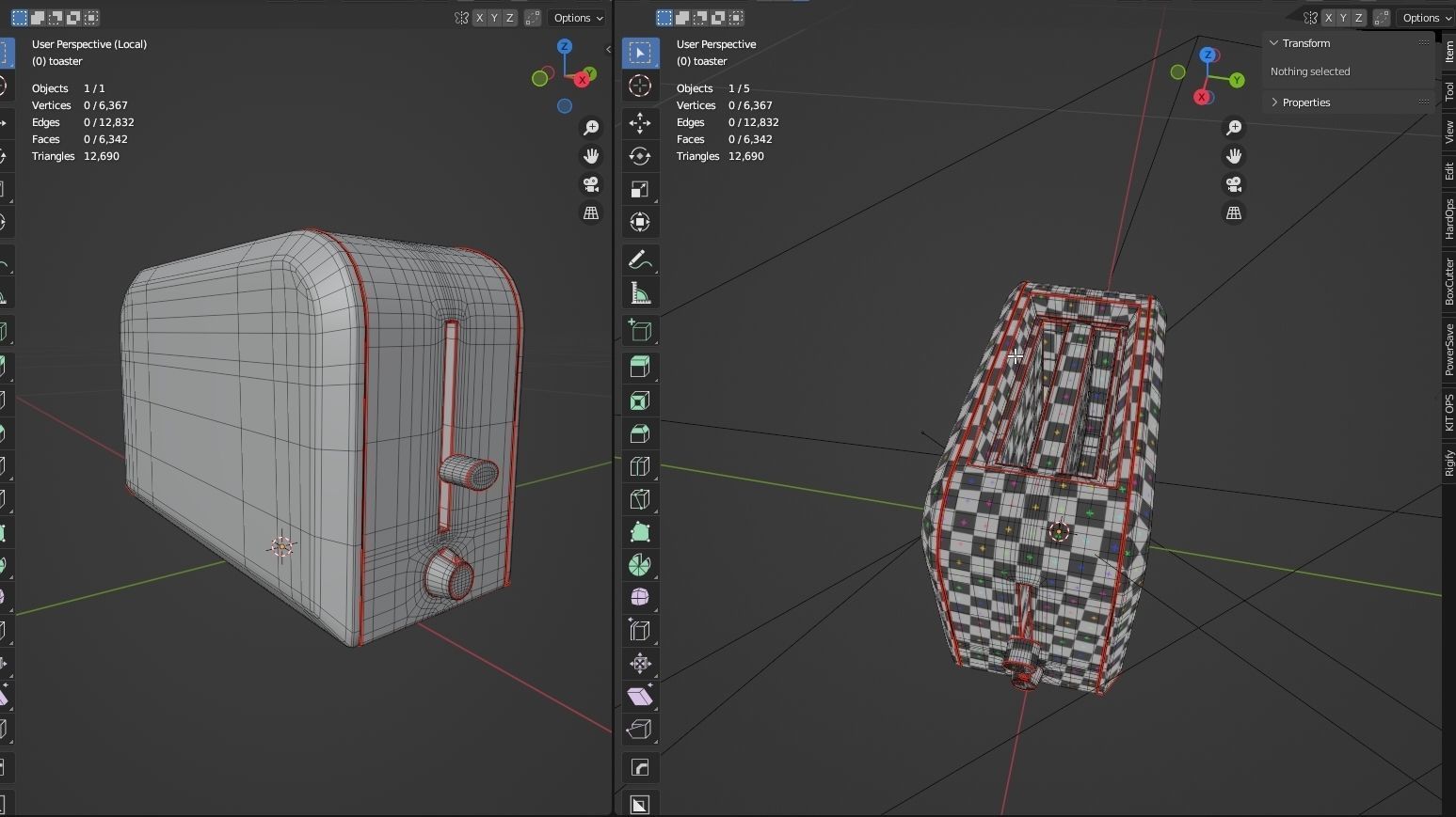 Toaster game ready 3D model_15