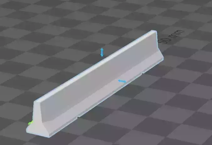 Jersey Barrier H0 Scale 1-87 3D print model