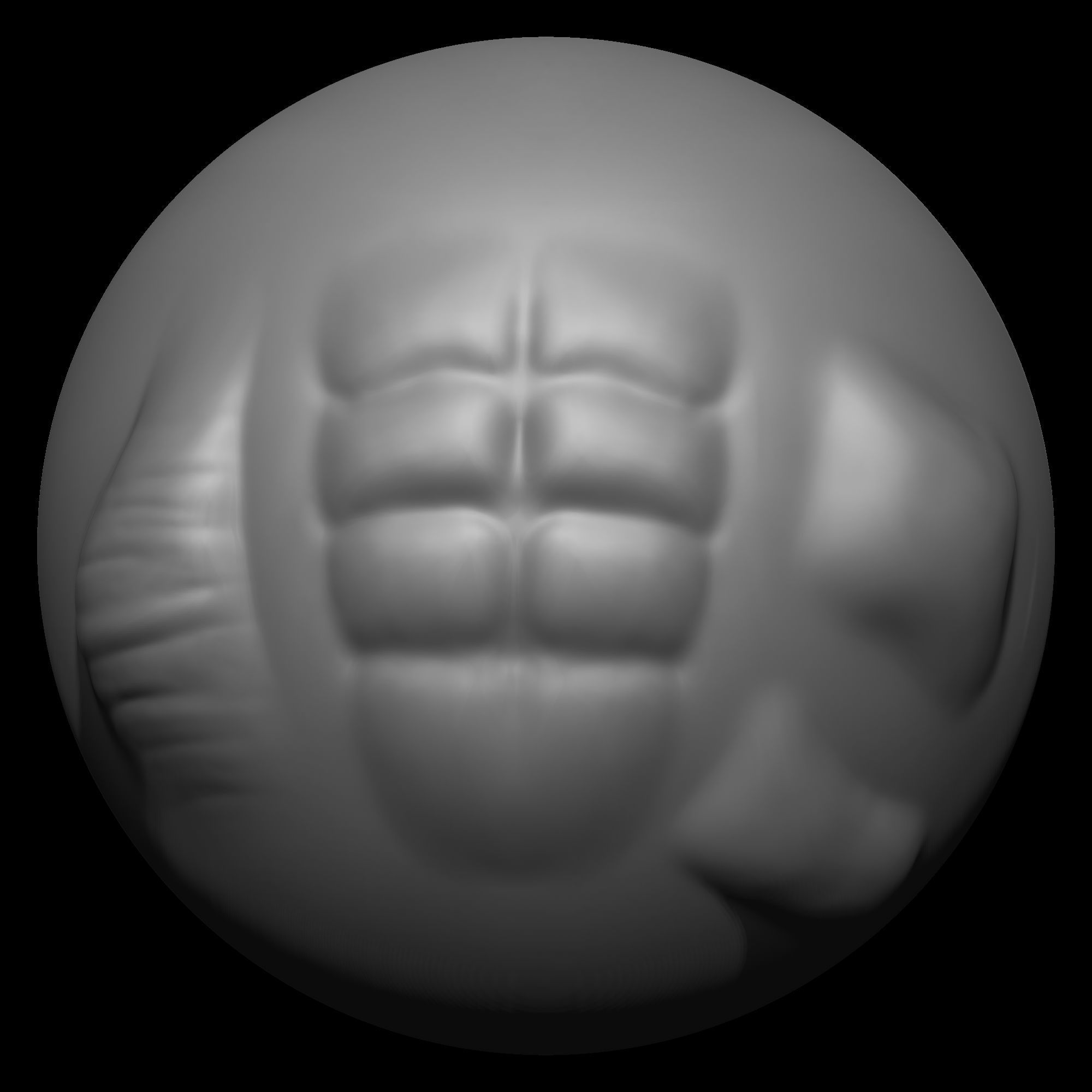 40 VDM Muscle Shape Brushes for ZBrush Vol 01 Low-poly 3D model_53