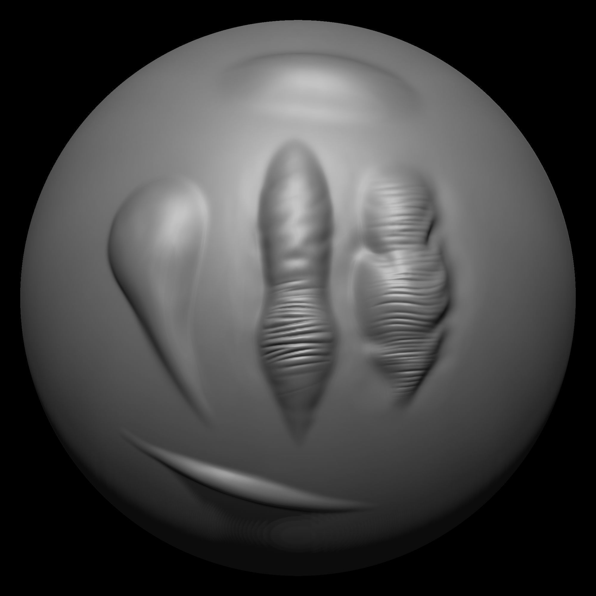 40 VDM Muscle Shape Brushes for ZBrush Vol 01 Low-poly 3D model_49