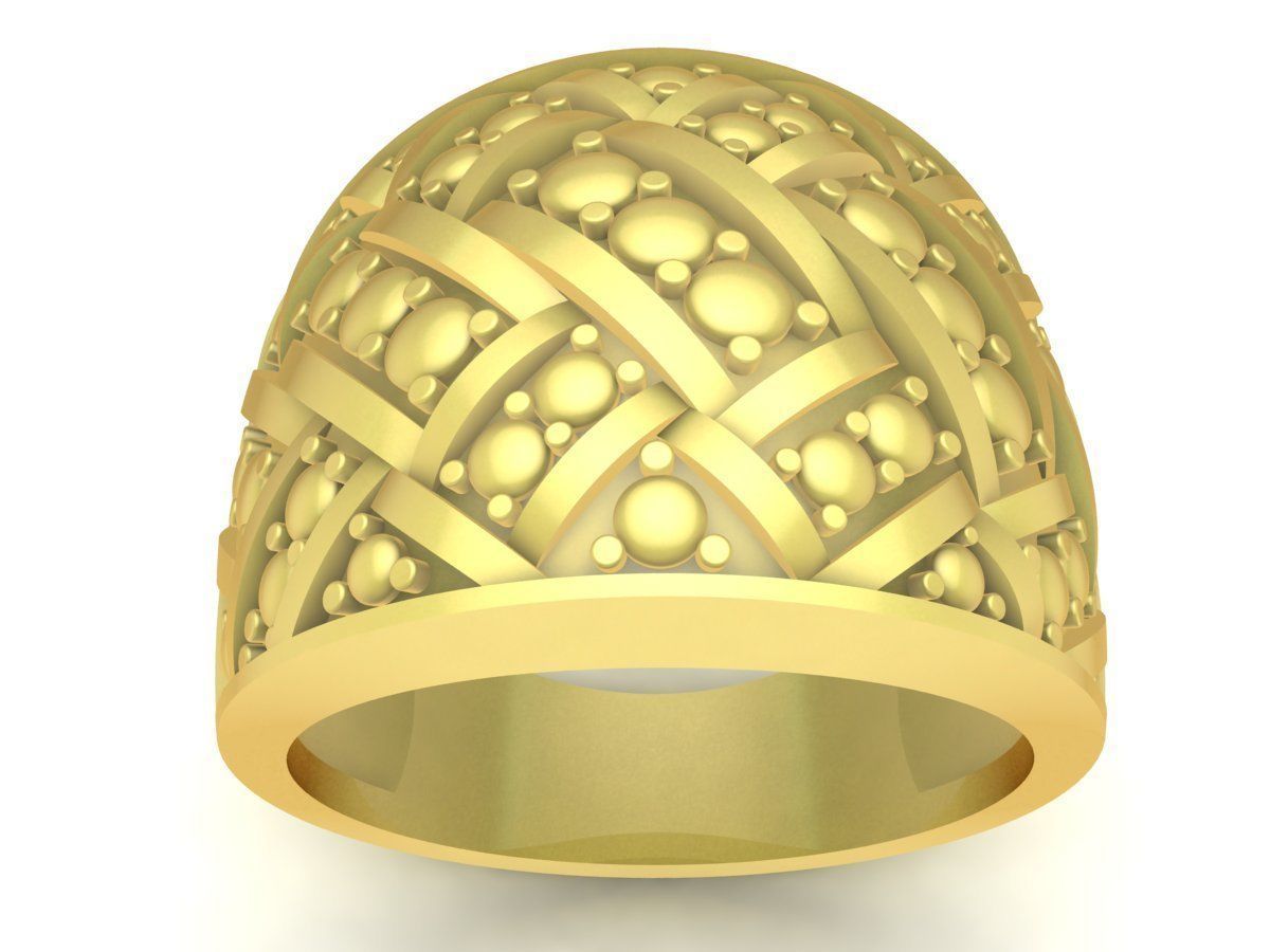 texture men ring 3385 3D print model_1