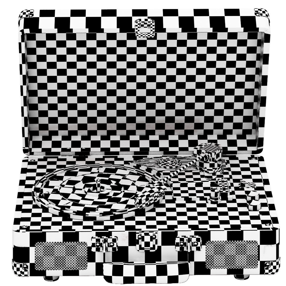 crosley cruiser deluxe record player 3D model_8