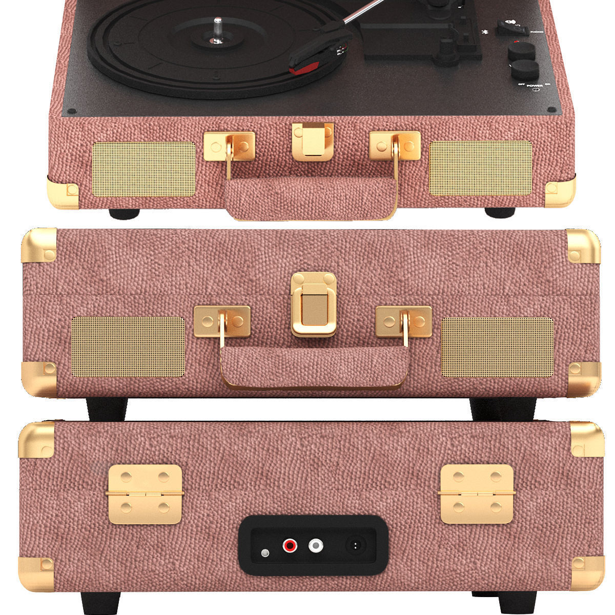 crosley cruiser deluxe record player 3D model_5