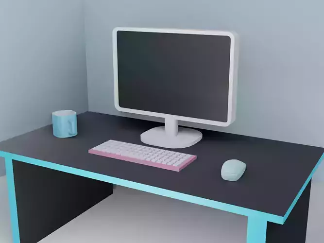 Lowpoly Desktop Setup