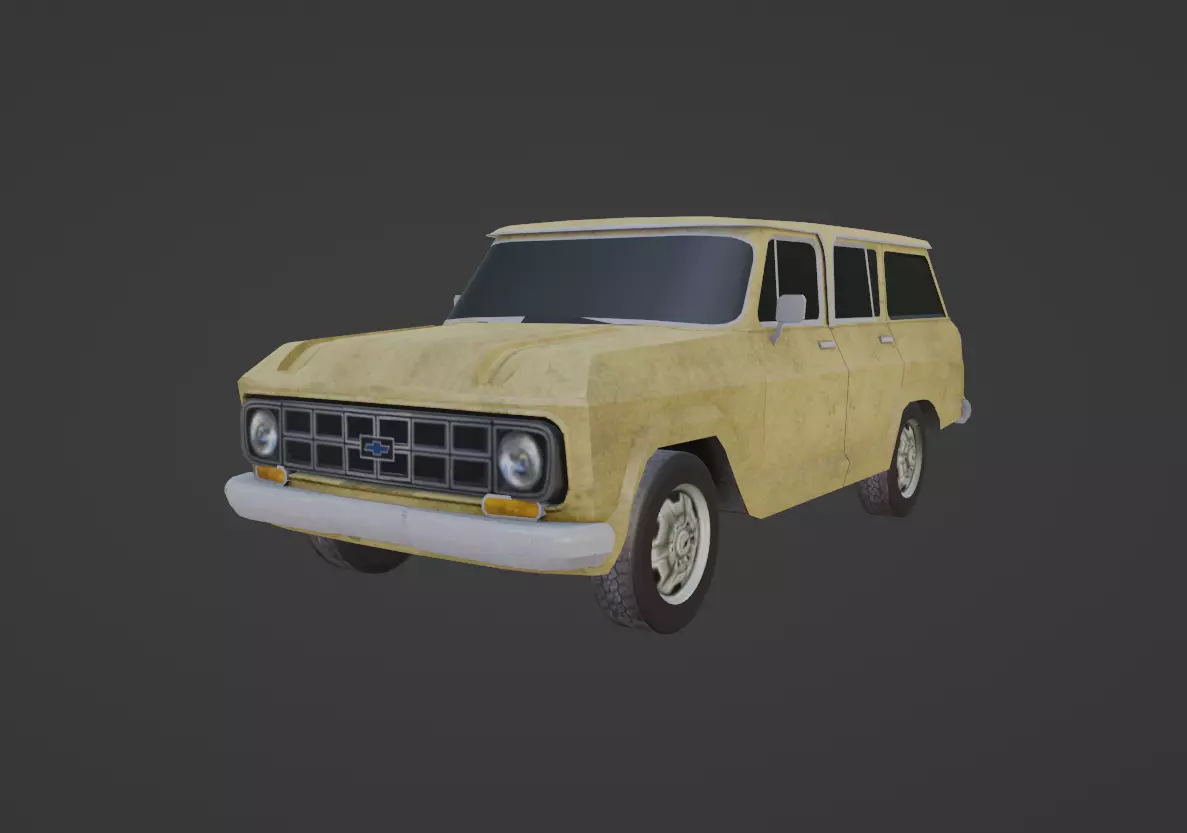 Chevrolet Veraneio 1979 Low-poly 3D model