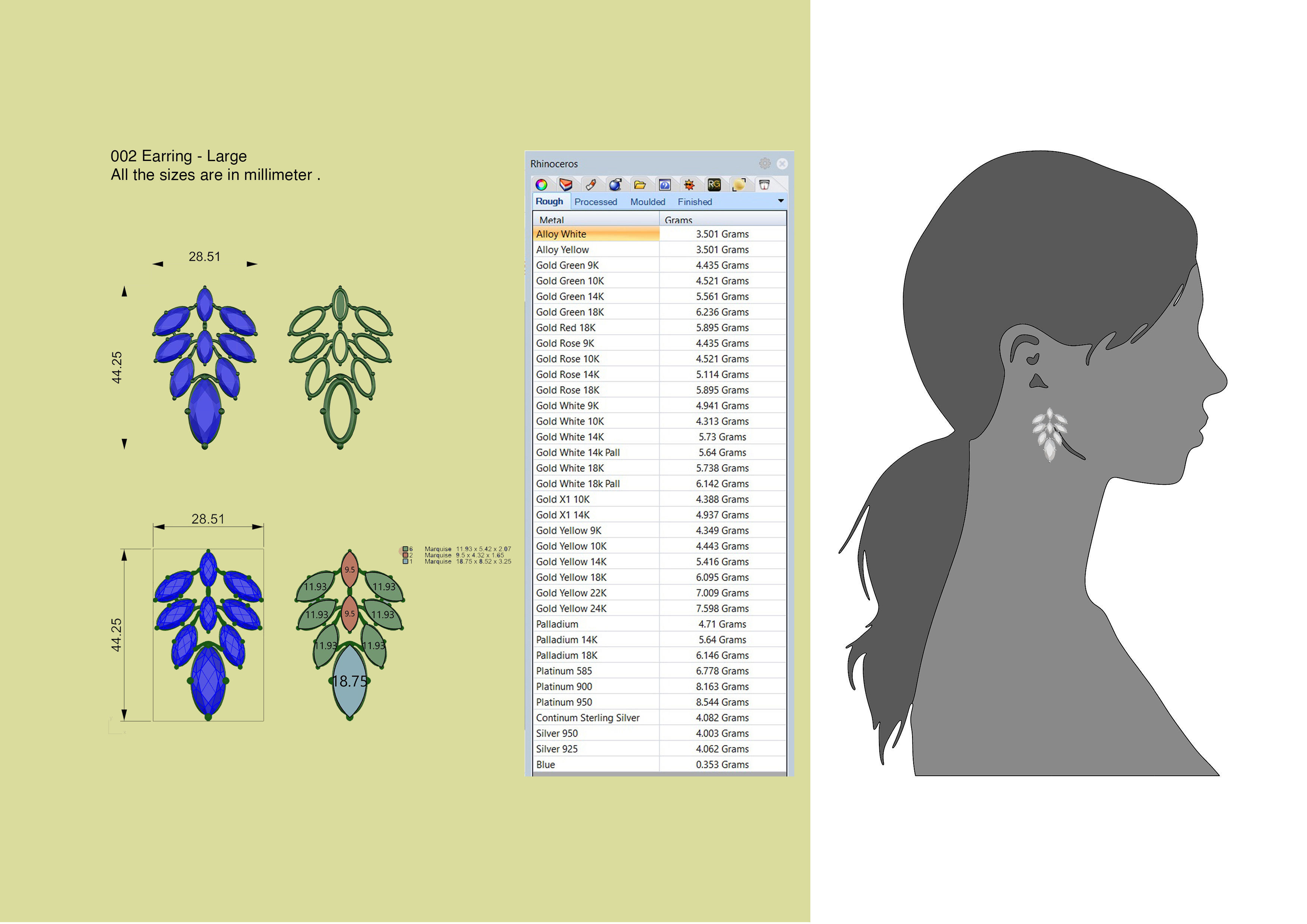 earrings 002 3D printable model 3D print model_3